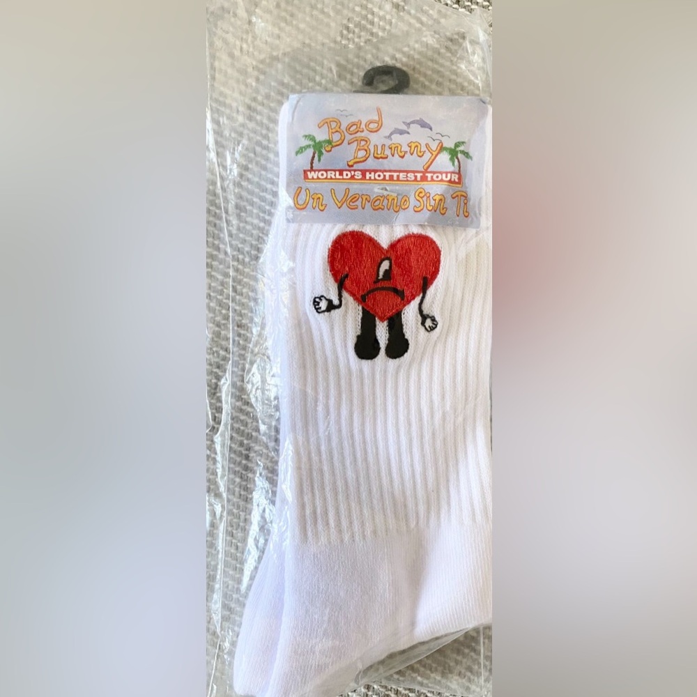 Bad Bunny Un Verano Sin Ti Tall White Socks